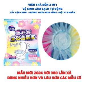 Viên Vê Sinh Bồn Cầu Tự Động 3IN1 Vừa Vệ Sinh Diệt Vi Khuẩn Bồn Cầu Vừa Tỏa Hương Thơm Mát Công Nghệ Mới K222