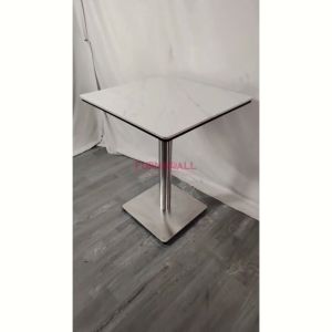 Furnimall Dining Table Sintered Stone Matte Surface Meja Makan Cafe Restaurant Modern Luxury Design