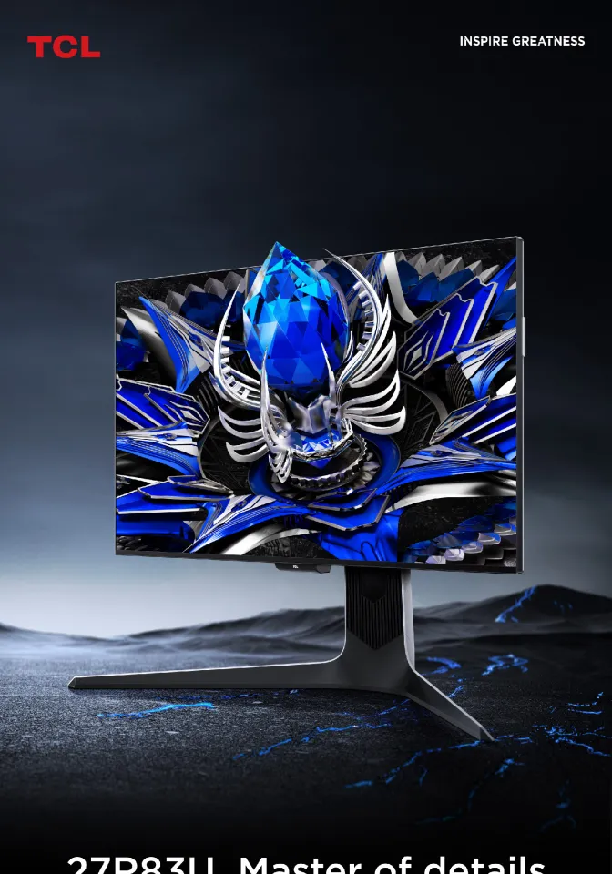 TCL QD-Mini LED Gaming Monitor 27R83U | HDR 1600 | 1100+ Local
