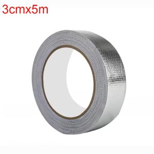 MADEWITH 5/10/20M Fiberglass Aluminum Foil Tape Self-Adhesive High Temperature Aluminum Foil Tape Silver Fireproof Tape