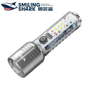 SmilingShark SD5213 Led Flashlight M77 Super Bright Torch Light 4500lumens Type-C Rechargeable 8modes with Red&Blue Warning LightSuper-Bright-USB-Rechargeable-Zoomable-Multiple-Modes-Adjustable-Long-Battery-Life-Outdoor-Light