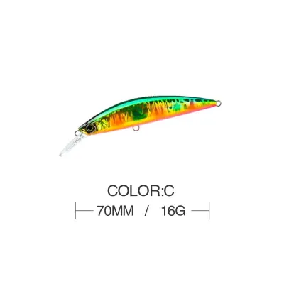 Minnow cá swinger câu cá mồi 70mm/16G warped-Miệng Bass Mandarin cá mồi giả mồi mô phỏng mồi giả chìm từ từ