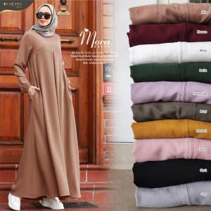PROMO COD Dress Premium High Quality Perempuan Dewasa Motif Polos Elegant Mora Dress Ti Amo Fashion Store