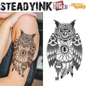 [𝚂𝚝𝚎𝚊𝚍𝚢𝙸𝙽𝙺] Lasting Temporary Tattoo Sticker Waterproof Tatu Pelekat | Dreamcatcher OWL | Makeup Event Festival Party |