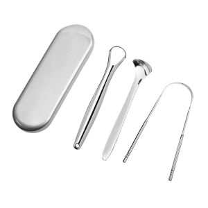 Stainless Steel Tongue U Scraper Professional Eliminate Bad Breath Oral Hygiene Care Tools for Adult