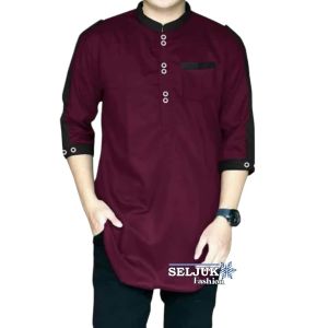 KOKO ZAKA LENGAN 3PER4 (koko dewasa aja) - S M L  XL  XXL 3XL / BAJU MUSLIM PRIA / SELJUK FASHION