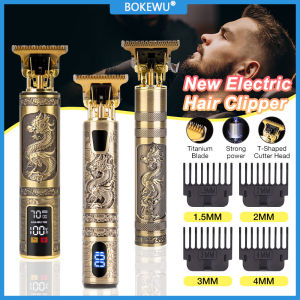 BOKEWU ที่ตัดผมมืออาชีพหนวดเคราผู้ชายปัตตาเลี่ยนเครื่องโกนหนวดไฟฟ้า