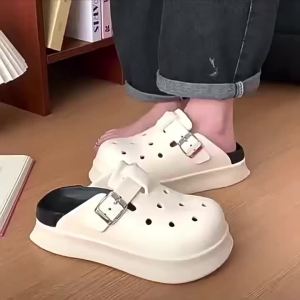 [Free Shipping] EVA Thick-Soled Clogs For Women New Spring And Summer Styles Suitable For Outdoor Wear Non-Slip Odor-Resistant Simple And Versatile With A Closed-Toe Design