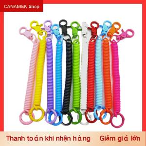 CS Đầy Màu sắc tôm hùm Clasp ID chủ thẻ Dây Móc Khóa chống mất mùa xuân dây có thể thu vào Keychain chuỗi điện thoại di động