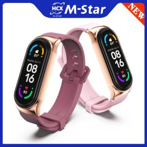 Strap For Xiaomi Mi Band 5 4 3 6 7 Silicone Wristband Bracelet Replacement For Xiaomi Band 4 MiBand 7 6 5 4 3 Wrist Color Strap