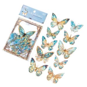 SPDD Thủ công Nhãn dán  hình bướm pha lê Băng Trang trí Đồ thủ công tự làm Miếng dán ghép hình bướm Hoài cổ Lấp lánh Trang trí album