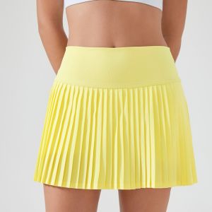 Women Sport Skort with Pockets Cool Quick Dry Fashion Pleated Skirt with  Anti-glare Shorts Daily Golf Tennis Badminton Running Pantskirt