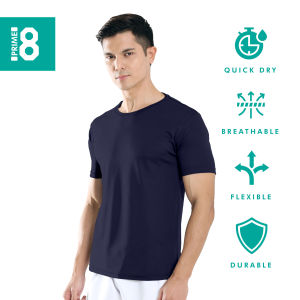 Prime8 x 888.co Aerofit Roundneck Shortsleeve Microfiber Dryfit Tshirt Jersey Sport Baju T Shirt Men Women POLICE_BLUE
