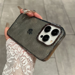 CrashStar Fashion Fine Glitter Transparent Soft Shockproof Phone Case For iPhone 15 14 Pro Max Plus 13 12 11 Pro Max XR X XS Max Bling Sparkle Clear Simple Phone Casing Cover Shell Hot Sale