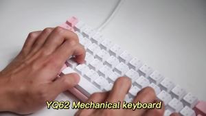 UYIQ YQ62 62 Keys Russian Mechanical Keyboard 60%Portable Color Backlit Wired Gaming Keyboard for Travel Office PC Desktop2026
