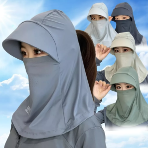 Full Coverage Sun Protection Hat Breathable Face Neck Cover Lightweight Outdoor Cycling Driving
