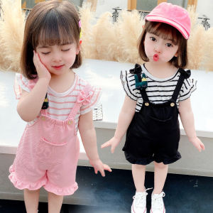 Setelan Jumpsuit Anak Perempuan Import Lucu Ala Korea Size 80 - 110 / 0 - 4 thn