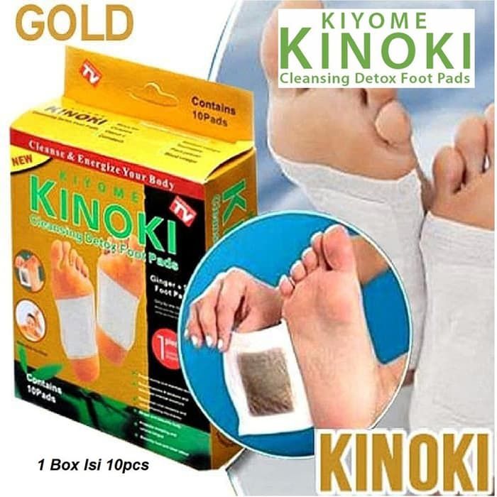 Koyo Kaki Kinoki Gold 10PCS AMPUH BUANG RACUN - Kinoki Gold Detox foot patch / 1 Box 5 PASANG