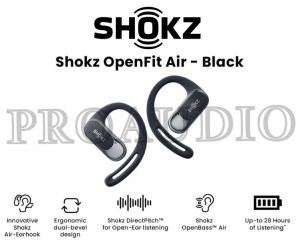 Shokz OpenFit Air / Shokz Open Fit Air Open Ear Earphone Garansi Resmi - Black