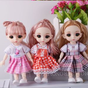 3 pcs Princess Doll Girl for girls Mini Doll Dressed Up for Child Birthday Christmas Gift
