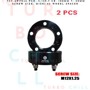 TST-AWF046 PCD: 5-139.7 CB: 108MM T: 50MM SCREW SIZE: M12X1.25 WHEEL SPACER
