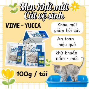 men vi sinh khử mùi hôi cát mèo Vemedim Vime-Yucca dành cho mèo - T3 PETS SHOP