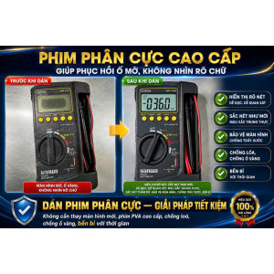 Phim phân cực giúp phục hồi màn hình Đồng hồ vạn năng SANWA bị ố mờ không rõ chữ