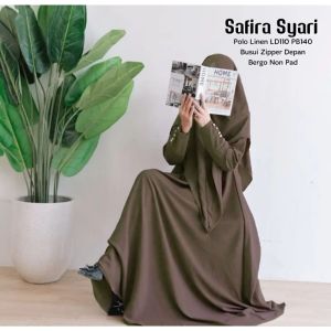 SAFIRA SYARI (LABEL SAVNA) | GAMIS SET HIJAB LINEN POLOS TERBARU TERLARIS
