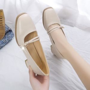 Free Shipping 2026 High-Fashion Stylish And Elegant New Collection Of Small Leather Shoes For Women Perfect For Pairing With Skirts In The Spring Evening Breeze