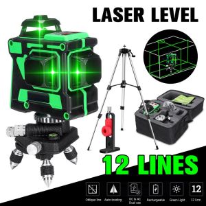 Laser Level for construction 12 16 Line 3D 4D Green Light Cross Self-Leveling Rotary lazer level 360