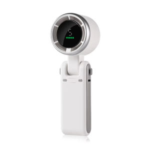 (SG STOCK) Mini Turbo Portable Folding Fan Angle Adjustable Handheld USB Rechargeable 3600mAh 5 Speed Fold Outdoor Neck