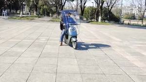 LZD  Retractable Folding Canopy Electric Bike Shed Awning Canopy New Motorcycle Tricycle Canopy Car Sunshade
