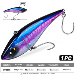 DOOUR Loại chìm Mồi câu dạng bút chì 39G 125G Móc dây thép đơn Mồi giả Thực tế Nhựa cứng Mồi câu VIB Dành cho cá ngừ