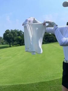 PGM Golf หน้ากากนิรภัยแสงแดดสำหรับผู้หญิงผ้าพันคอระบายอากาศได้แผ่นปิดหน้าทำจากผ้าไหมน้ำแข็งกลางแจ้งการ์ดคอม่านหมวกผ้าคลุมศีรษะแคดดี้ #