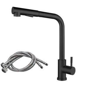 Pull Out Kitchen Sink Faucet Flexible 2 Modes Stream & Sprayer Nozzle Faucets Stainless Steel Hot Cold Water Mixer Tap Deck