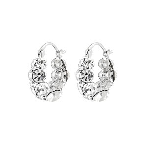 Earrings Exquisite Clip Earrings Fashionable and Luxurious Super Sparkling Hoop Earrings with Full Diamonds