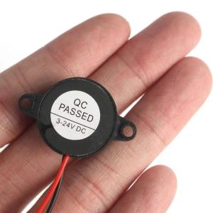 5PCS Vehicle High Frequency Piezoelectric Buzzer Alarm 2kHz±500Hz Resonant Frequency 3-24V Suitable for Car Modification