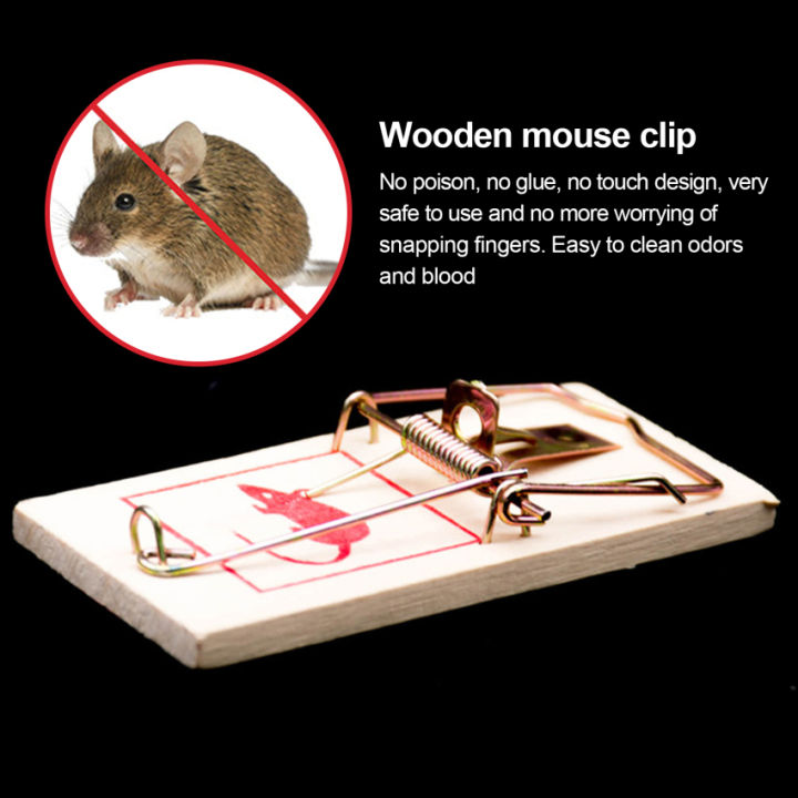 【In Stock】2pc Wooden Mouse Traps, Mice Traps For House, Small Mice Trap ...