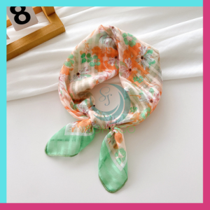 [CHỌN MẪU]- Khăn choàng cổ vuông 55x55cm chất liệu cotton lanh mềm mại in họa tiết hoa phối màu- Khăn vuông bandanas cotton