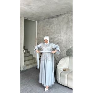 BEST SELLER - AMORA DRESS SILK MIX BROKAT GARDEN TERBARU 2024 DRESS KONDANGAN WANITA MUSLIM GAUN BRIDESMAID GAMIS TERBARU LEBARAN UKURAN M L XL XXL