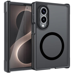 [Compatible With Magsafe] Magnetic Case for Samsung Z Fold 8 Case Z Fold 8 Ultra Case with Hinge ProtectionClear Hard & Translucent Matte Shockproof Phone Case for Galaxy Z Fold 7Z Fold 6Z Fold 5