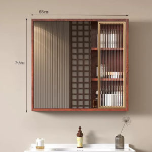 LED Bathroom Mirrors For Bathroom Toilet Vanity Cabinet Wall Bathroom Mirror With Led Light Toilet Mirror Cabinet Modern Chinese Style 33