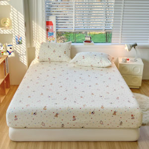 WEICEE 3in1 Garterized Bedsheet No Lukot No Gusot Soft & Breathable Fitted Sheet + 2 Pillowcases