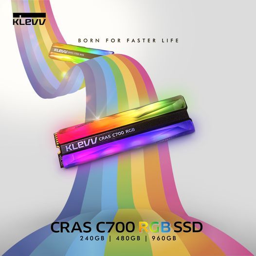 KLEVV CRAS C700 RGB [240GB 480GB 960GB] 2280 NVMe PCIe