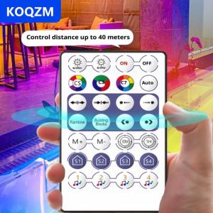 [COD] KOQZM Ws2812b điều khiển Bluetooth âm nhạc ứng dụng điều khiển cho pixel LED Strip ánh sáng sk6812 ws2811 WS2812 Băng đèn USB 5V điều khiển từ xa