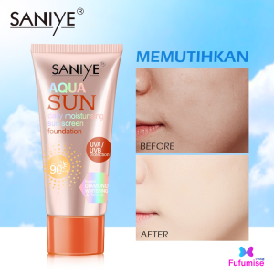 SANIYE Aqua Sun Screen R1190 | Sunscreen SPF 90+ PA+++ | Matte Foundation 65ml | Tone Up | FUFUMISE