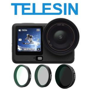 TELESIN 3pcs UV CPL VND Filter Lens for DJI Osmo Action 6 Camera