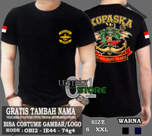 KAOS TNI KOPASKA LENGAN PANJANG - T SHIRT TENTARA NASIONAL INDONESIA PASUKAN KHUSUS KATAK - MENGGUNAKAN BAHAN COTTON 30S - MATERIAL SABLON DIGITAL TRANSFER FILM - GRATIS TAMBAH NAMA