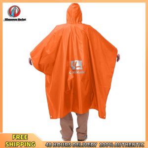 Winnereco Waterproof Rain Ponchos for Adults with Hood and Pockets Perfect for Hiking and Camping in Heavy Rain Conditions