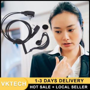 2 PIN Earpiece Headset PTT MIC Interphone Earphone Earpiece 1M Walkie Talkie Headset with Microphone Walkie Talkie Headphone for Baofeng UV5R BF-480/490/320/V6